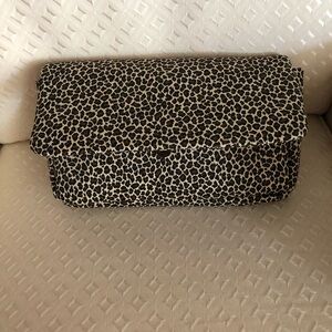 Handmade Leopard Print Clutch - Front Flap w/Magnetic Closure